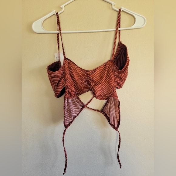 Urban Outfitters Tops - Nwt Urban Outfitters Crop Top | Pink, Stripe, Size Small